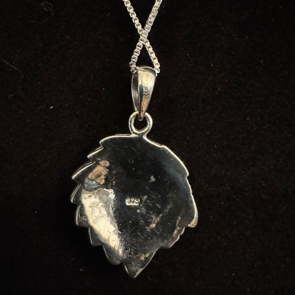 Sterling Silver and Blue turquoise‎ chief Pendant